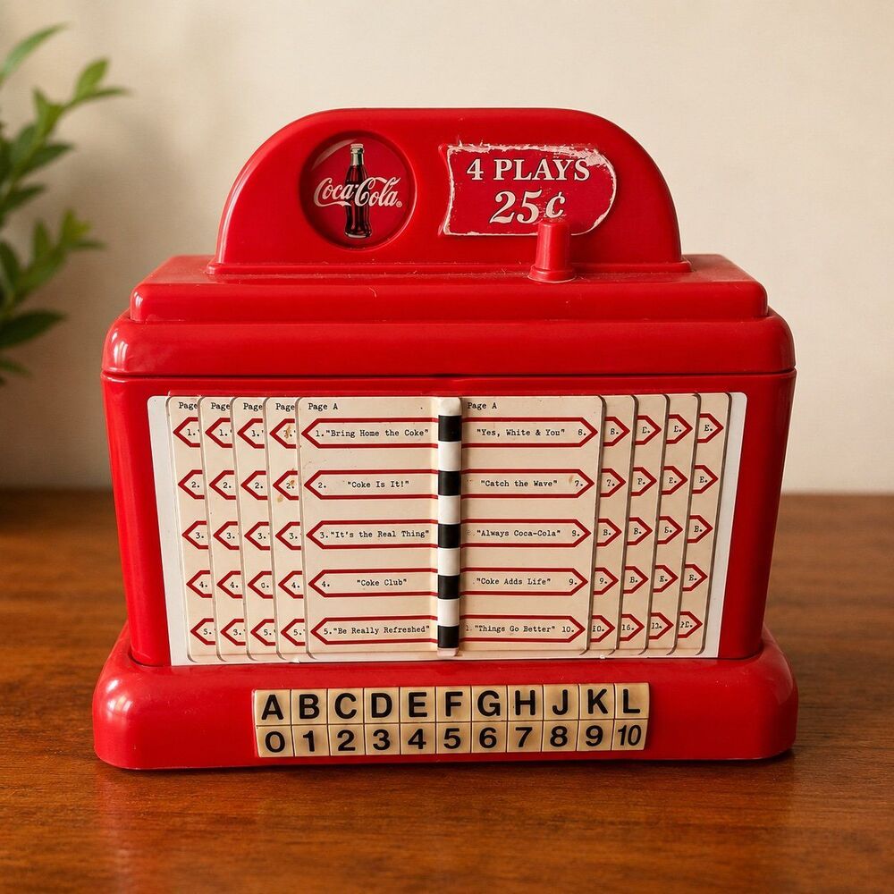 Coca-Cola Tabletop Jukebox Score Keeper Game Houston Harvest Coke Collectible